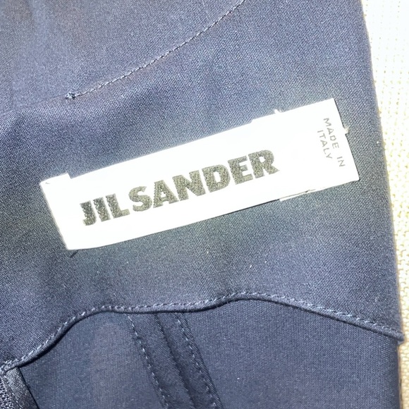 Jil Sander V-neck Knee Length Dress in Navy Blue size 12 perfect !! - Picture 4 of 6